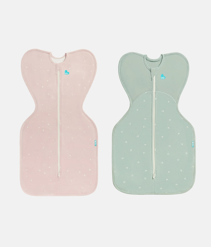 Swaddle Up Starter Bundle | 1.0 | 1.5 TOG | Powder Pink Twinkle | Olive Twigs