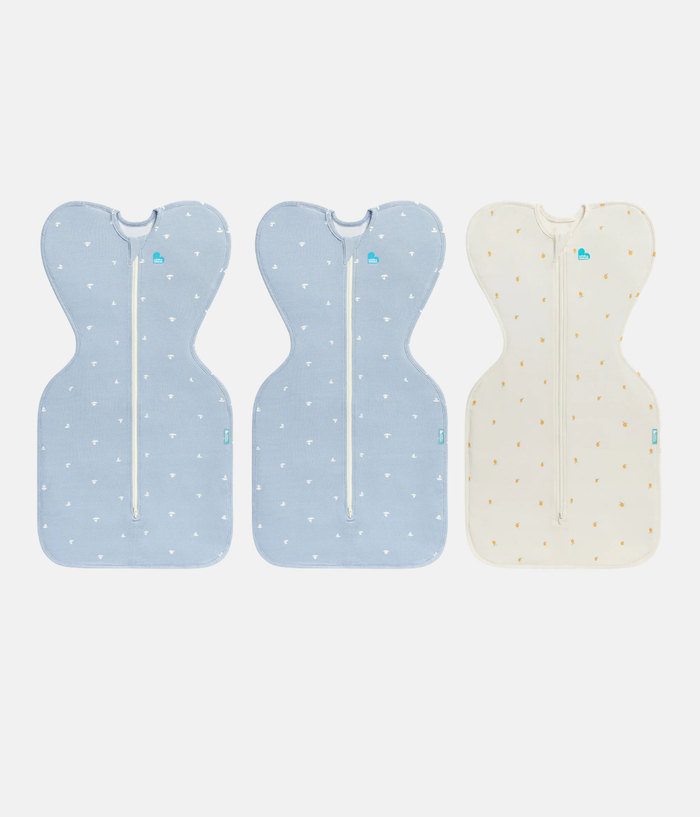 Swaddle Up Starter Bundle | 1.0 TOG | Bamboo | Blue Boats 2 | Cream Lemons
