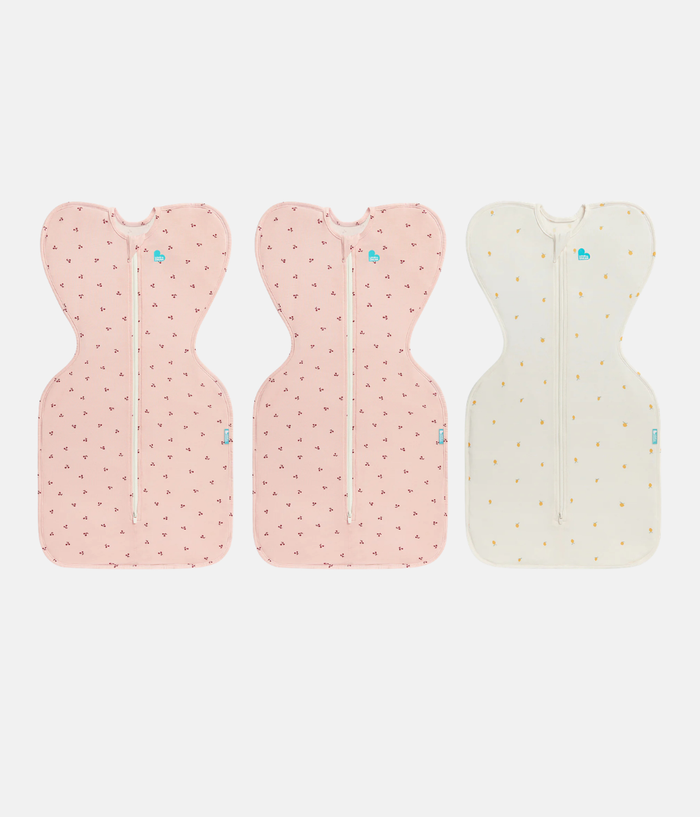 Swaddle Up Starter Bundle | 1.0 TOG | Bamboo | Blush Cherries 2 | Cream Lemons