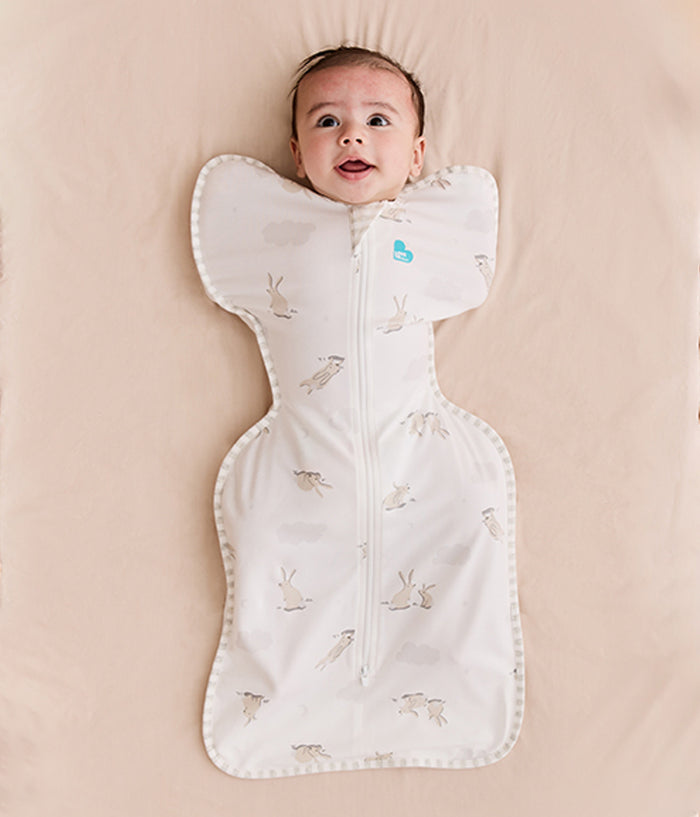 Swaddle Up Starter Bundle | 1.0 TOG | White Cloud Bunnies | Olive Moon | Powder Pink Twinkle