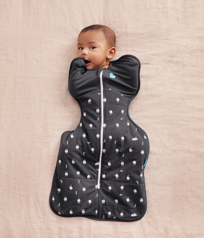 Swaddle Up Starter Bundle | 2.5 TOG | Merino | Charcoal | Rose Lamb 2