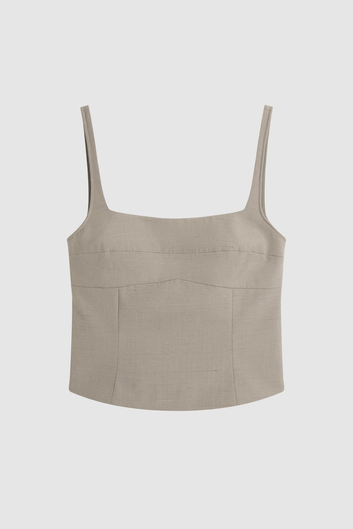 Tailored Bustier Top - Mousse