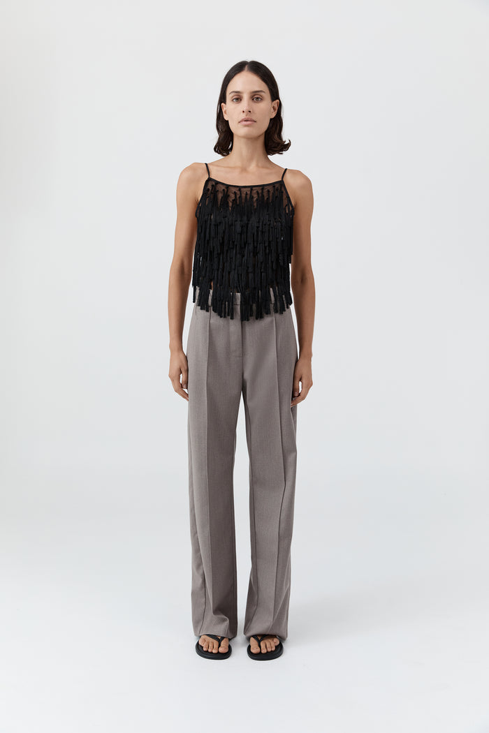 Tassel Tie Top - Black