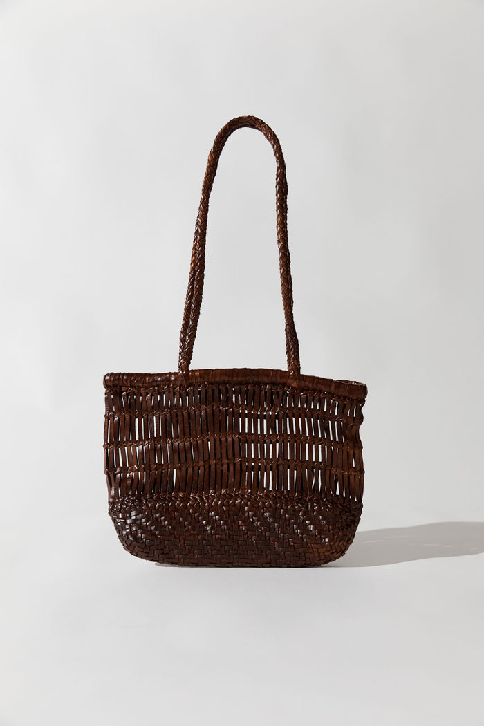 Textured Petit Bagu - Chestnut