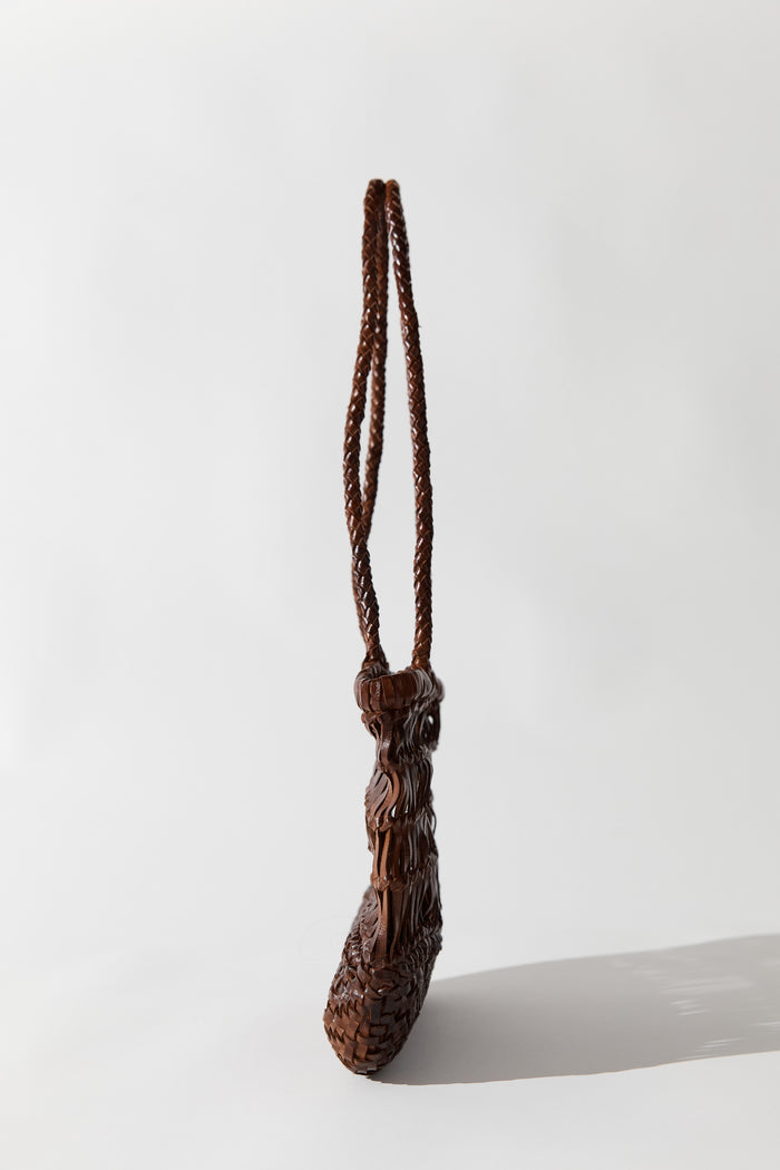Textured Petit Bagu - Chestnut