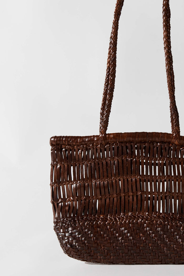 Textured Petit Bagu - Chestnut