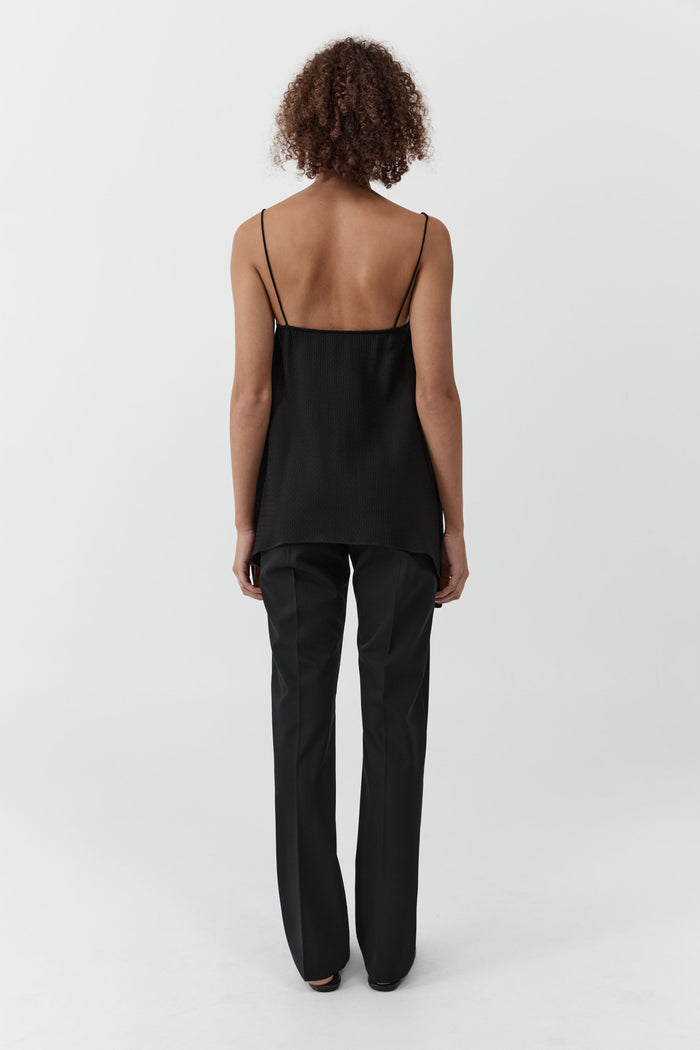 Textured Weave Cami - Black