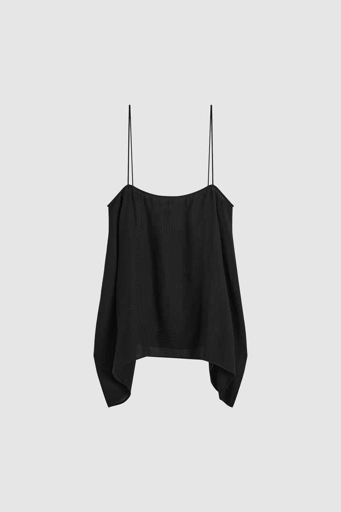 Textured Weave Cami - Black