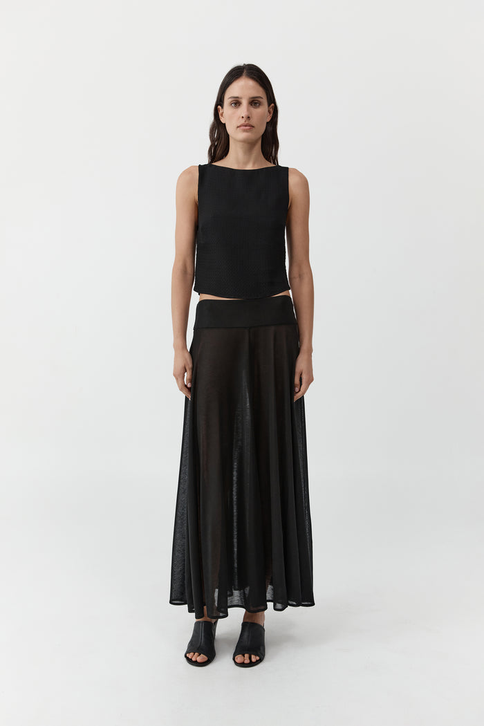 Textured Weave Top - Black