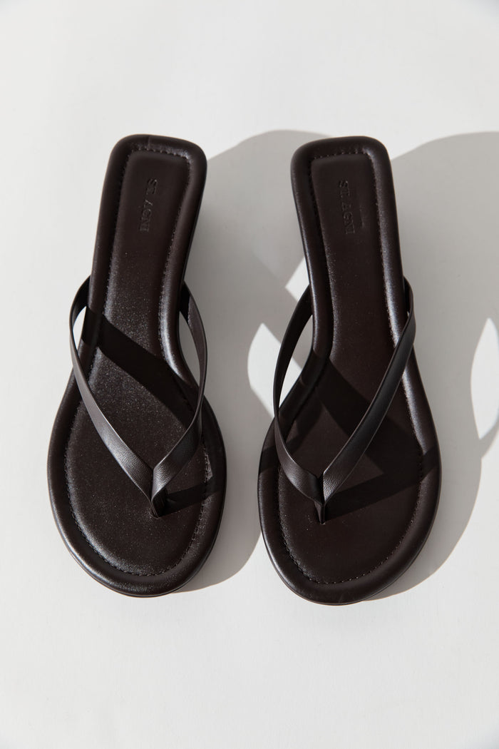 Thong Wedge - Coffee