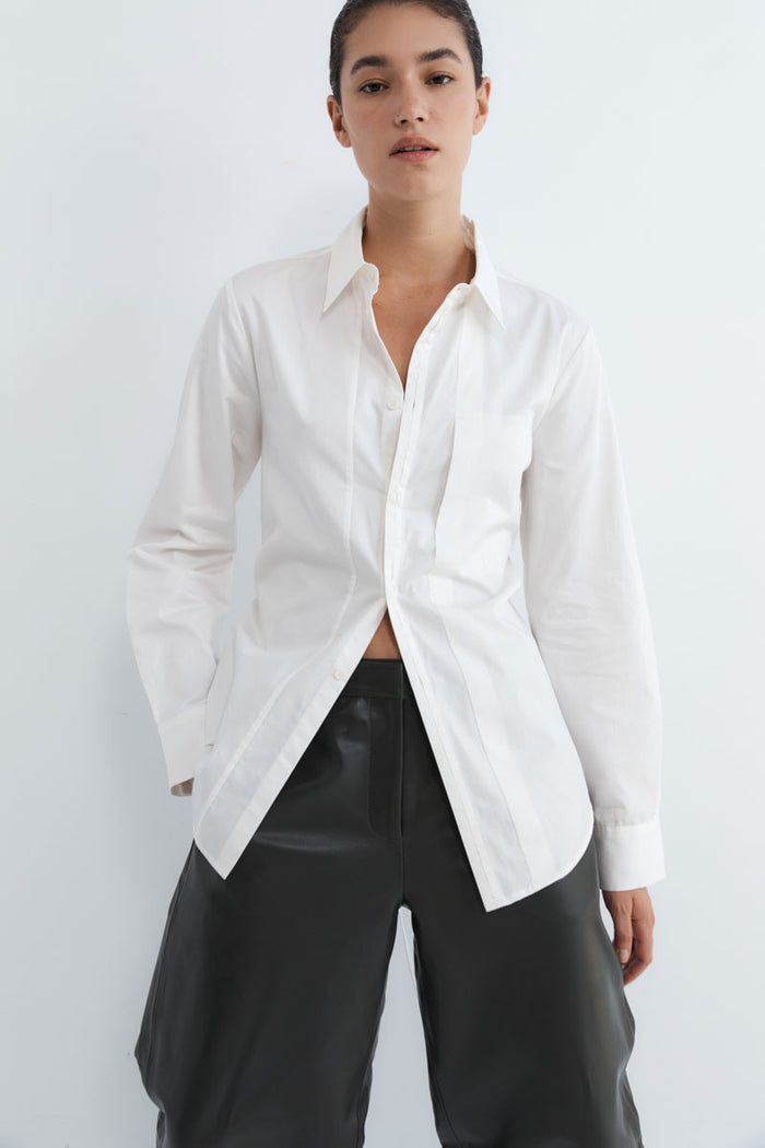 Tie Back Shirt - Off White