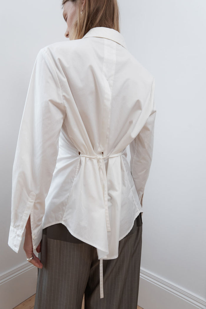 Tie Back Shirt - Off White