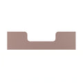 The Child Craft Toddler Guard Rail in Rose/Graphite is a flat, rectangular piece with a rounded U-shaped notch at the top center, shown against a plain white background.