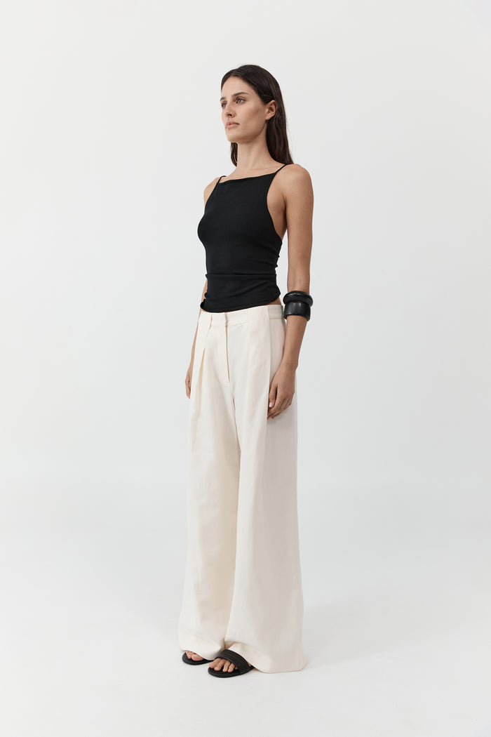 Twist Back Knit Top - Black