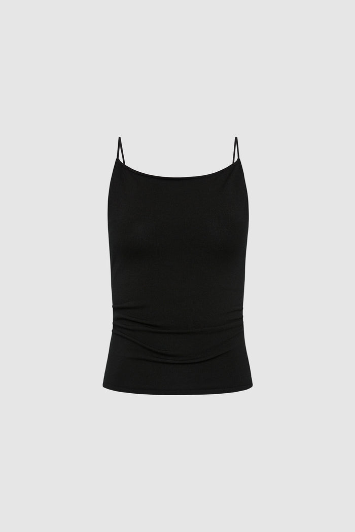 Twist Back Knit Top - Black