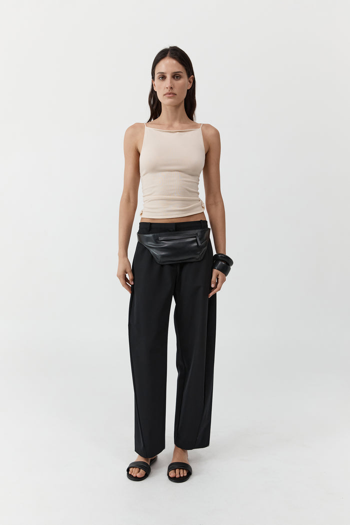 Twist Back Knit Top - Shell