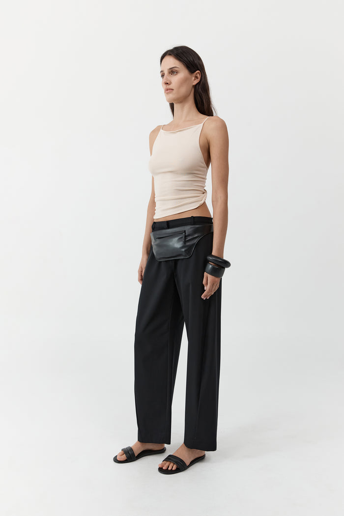 Twist Back Knit Top - Shell