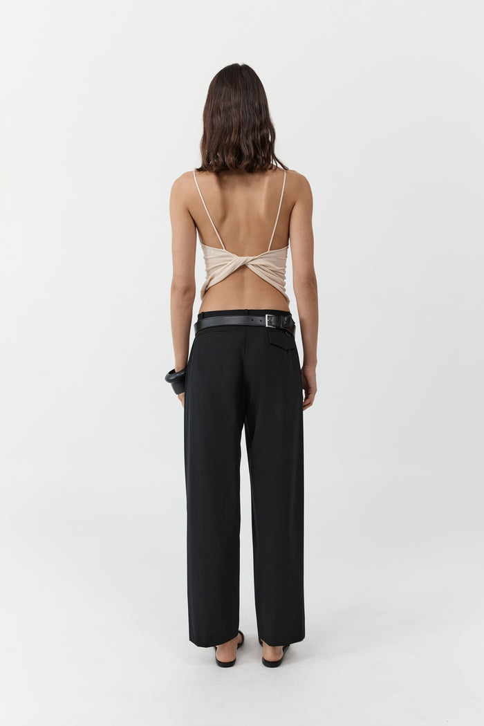 Twist Back Knit Top - Shell