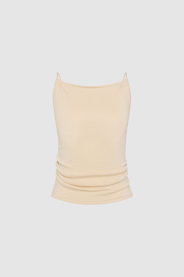 Twist Back Knit Top - Shell
