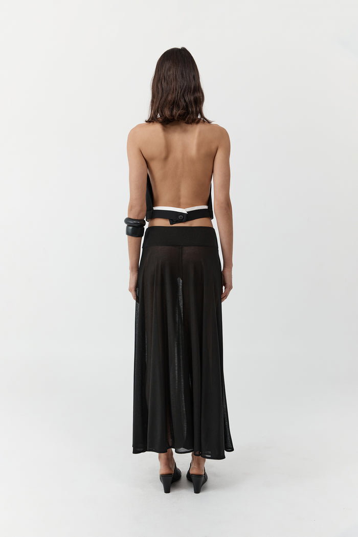 Upside Down Halter Top - Black