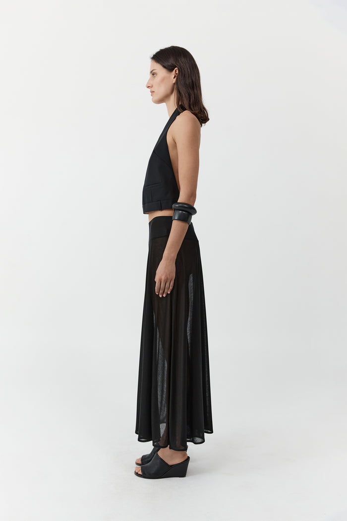 Upside Down Halter Top - Black