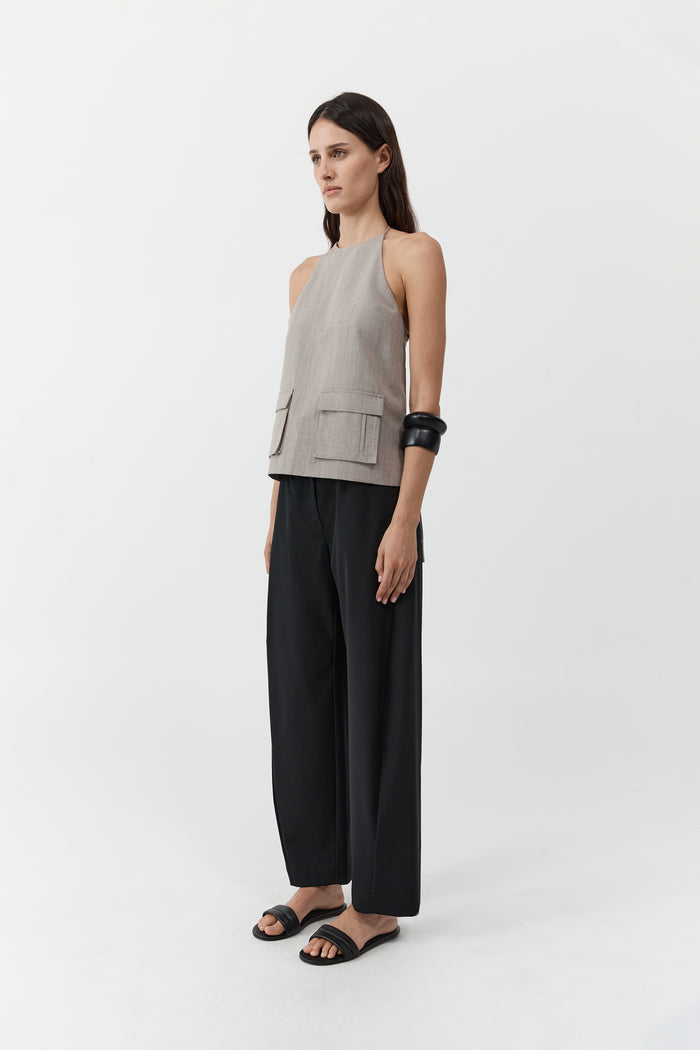 Utility Backless Top - Pebble Melange
