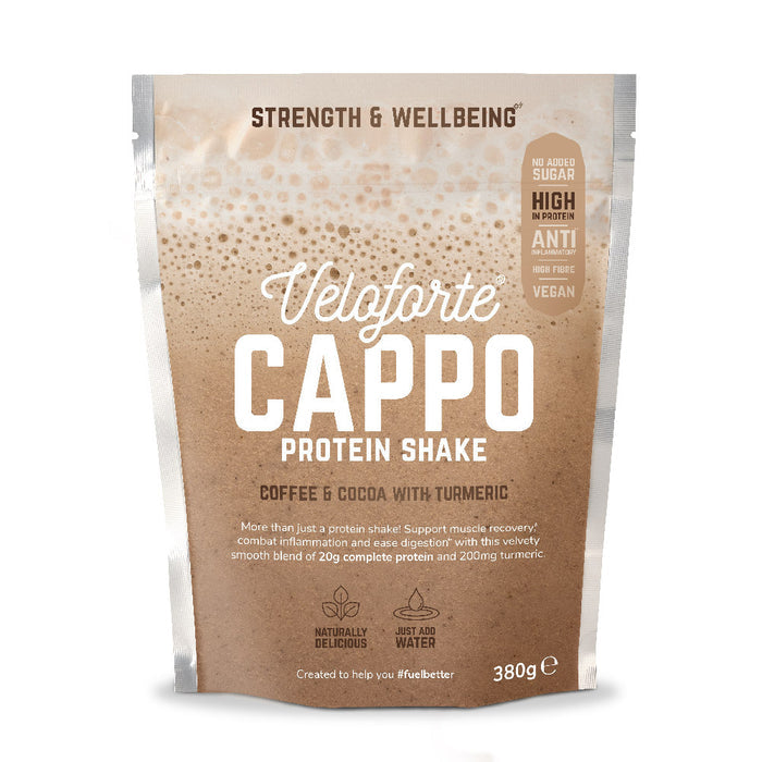 Veloforte Cappo Recovery Shake Complete Protein Turmeric Coffee and Cocoa 380g