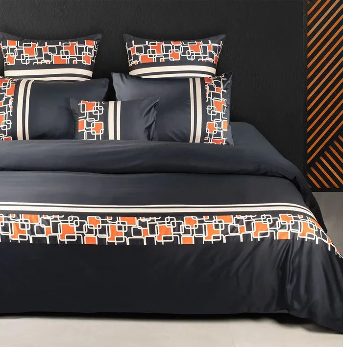 4 Pcs Bedding Set / Black - Y