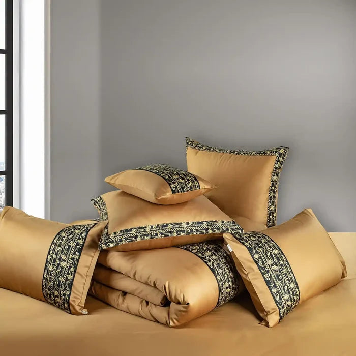 7 Pcs Bedding Set / Mustard - X