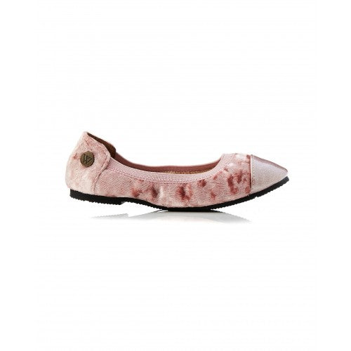 Walnut Catie Velvet Ballet in Blush