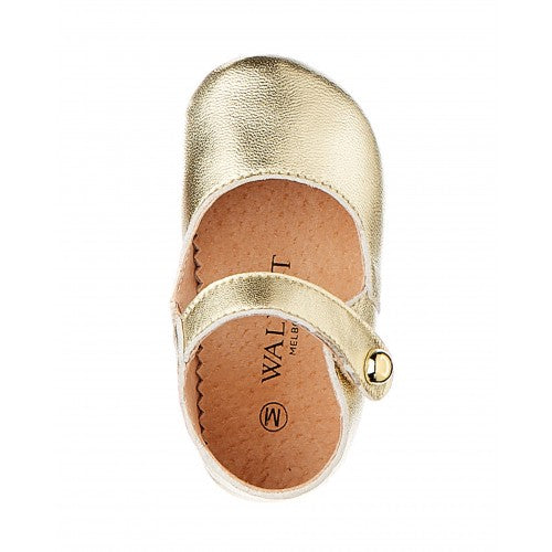 Walnut Maggie Leather Mary Jane in Gold