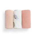 Wash Cloth 3 Pack Muslin Blush Rocket
