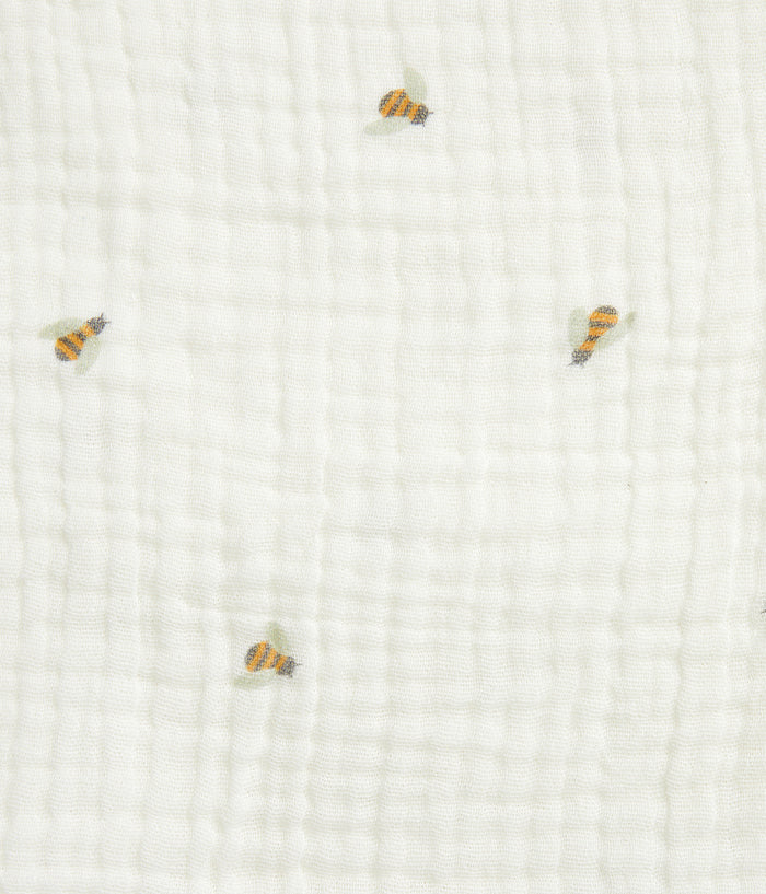 Wash Cloth 3 Pack Muslin Sage Bees