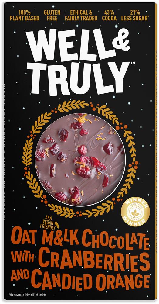 Cranberries and Candied Orange Oat M&lk Chocolate 90g