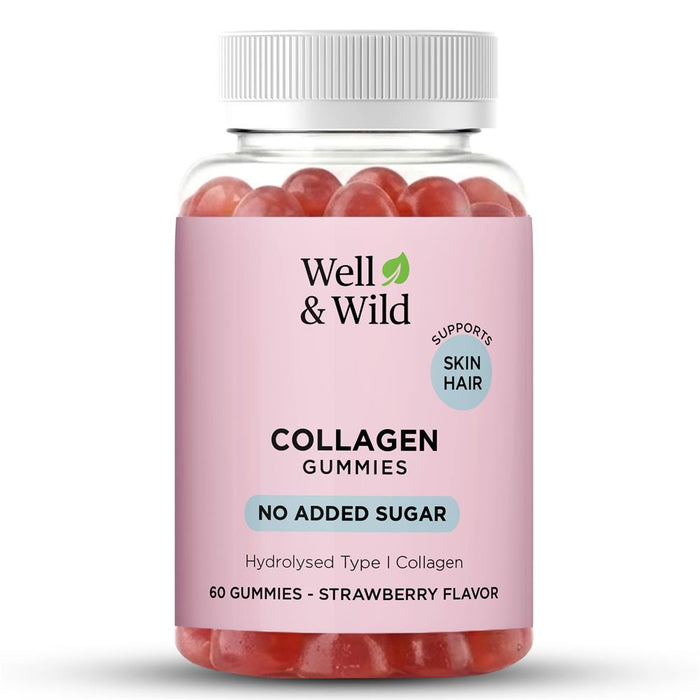 Well & Wild Collagen Gummies Strawberry 60 Gummies