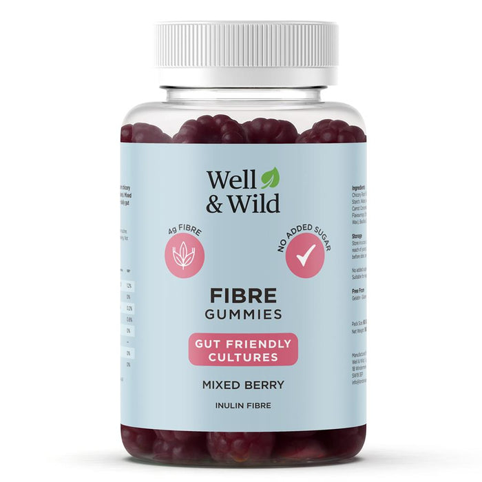 Well & Wild Fibre Gummies Mixed Berry 60 Gummies