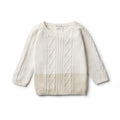 Wilson & Frenchy Ecru Dipped Cable Knit Jumper