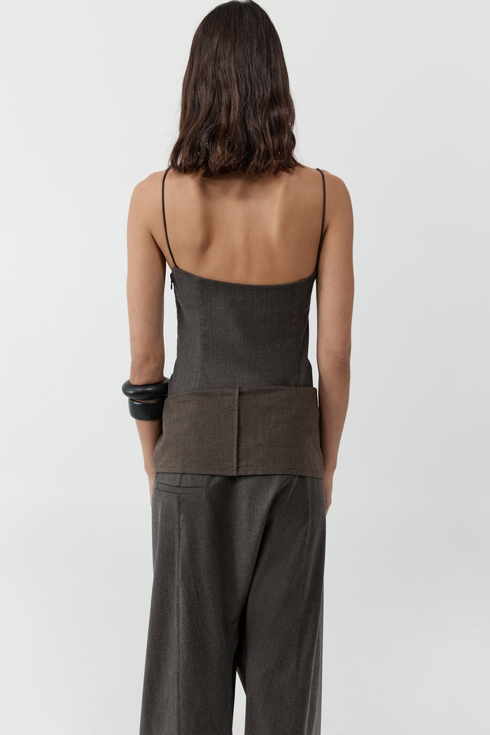 Wool Cami - Mulch