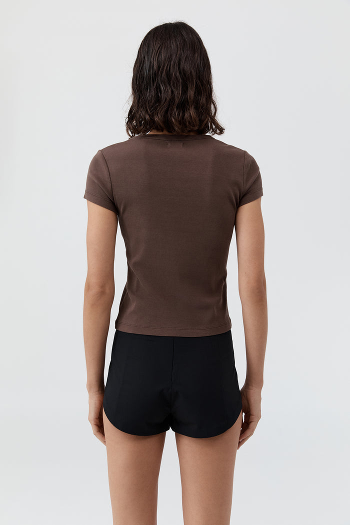 Wool Tailored Mini Short - Black