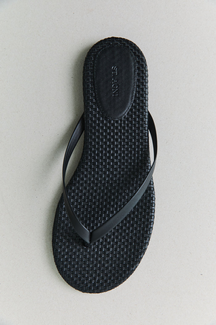 Woven Flip Flop - Black