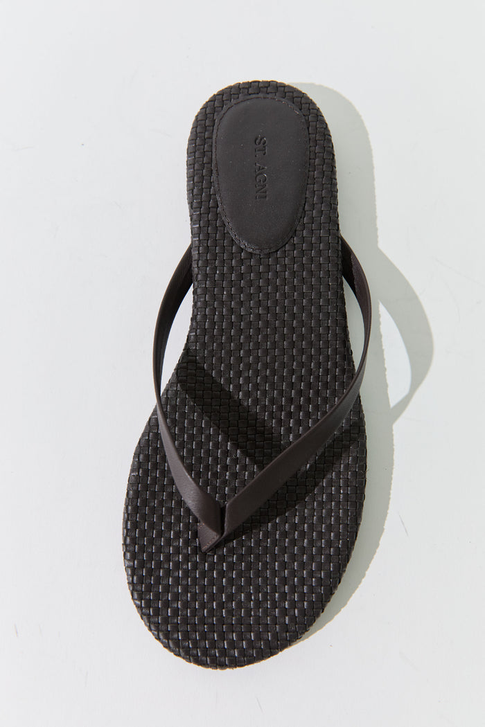 Woven Flip Flop - Coffee