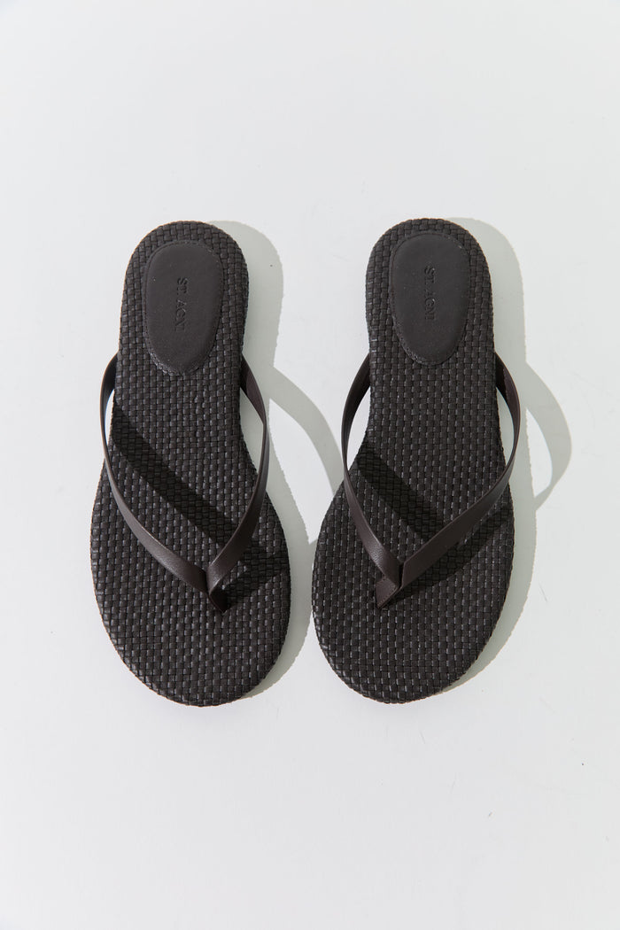 Woven Flip Flop - Coffee