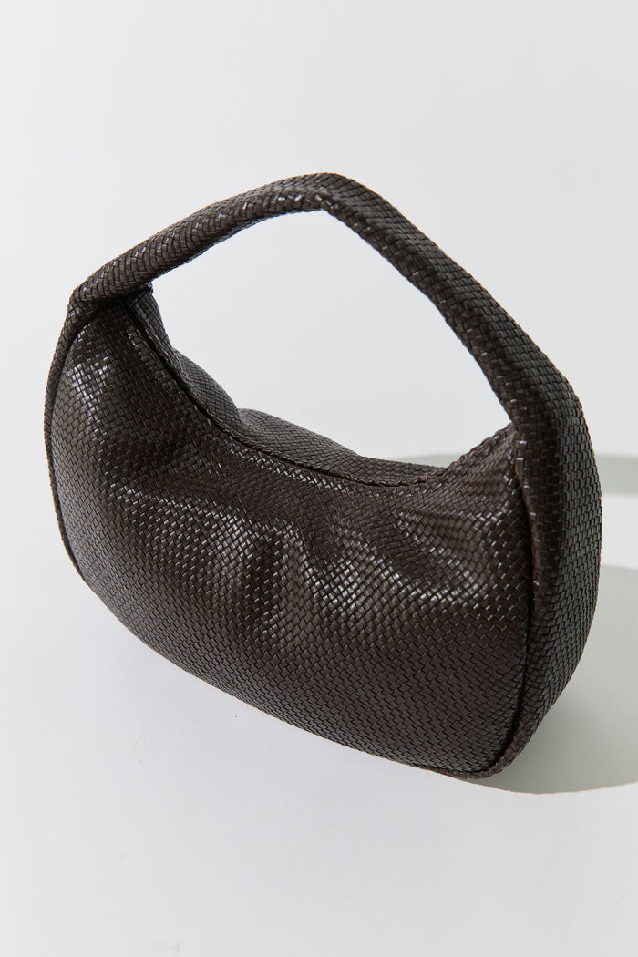 Woven Large Bon Bon Bag - Coffee