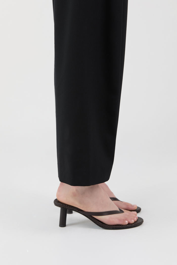 Woven Thong Heel - Coffee