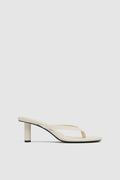 Woven Thong Heel - Ecru