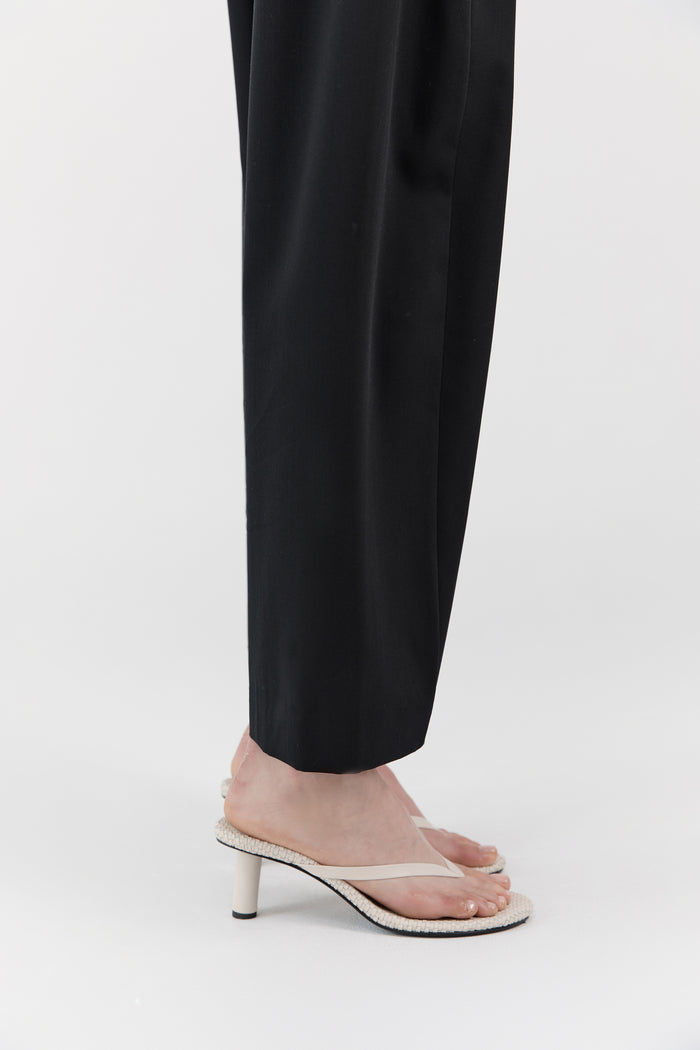 Woven Thong Heel - Ecru