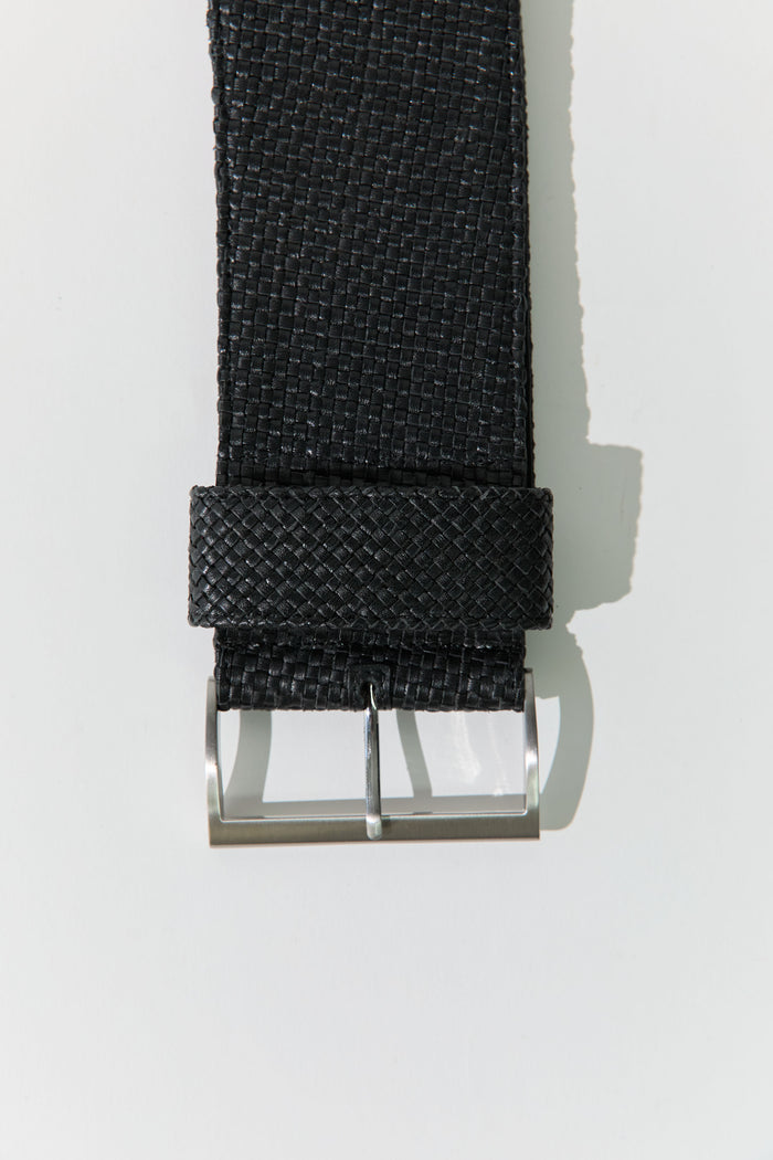 Woven Wide Belt - Black