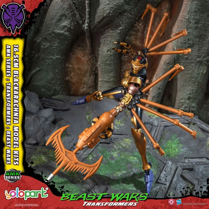 YOLOPARK Transformers AMK Series 16.5cm BEAST WARS Blackarachnia Predacons Model Toy